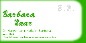 barbara maar business card